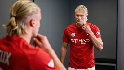 Erling Haaland, Manchester City striker, cut his long blonde hair to a buzz cut before the club’s season opener against...